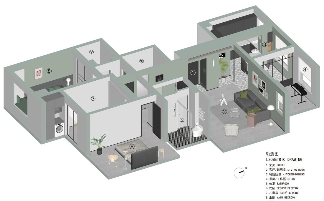 灰绿色住宅 · 为长久居家提供可能-22