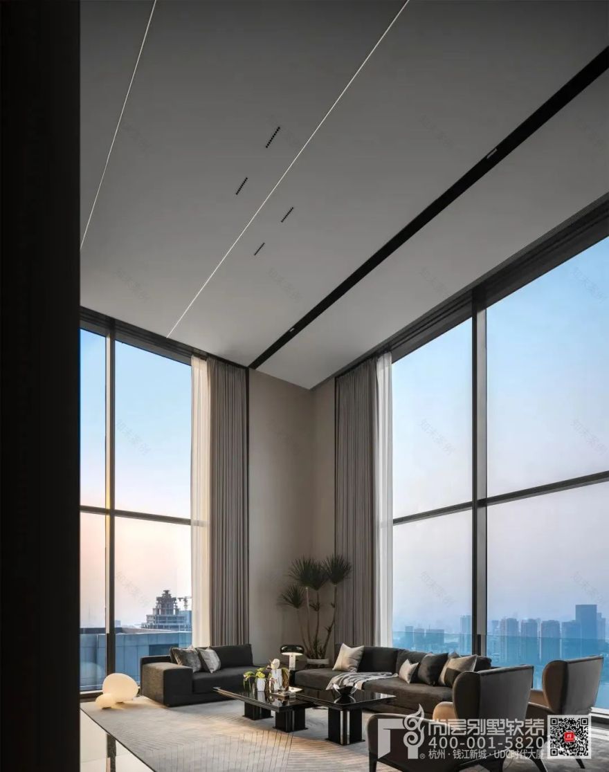 天空之镜 · 现代软装设计打造静谧湖景别墅丨杭州尚层装饰-13