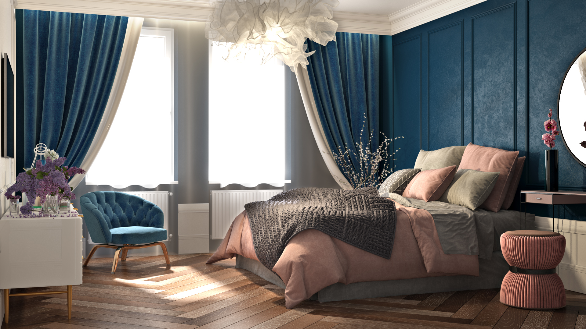Bedroom: visualization for textile production-0
