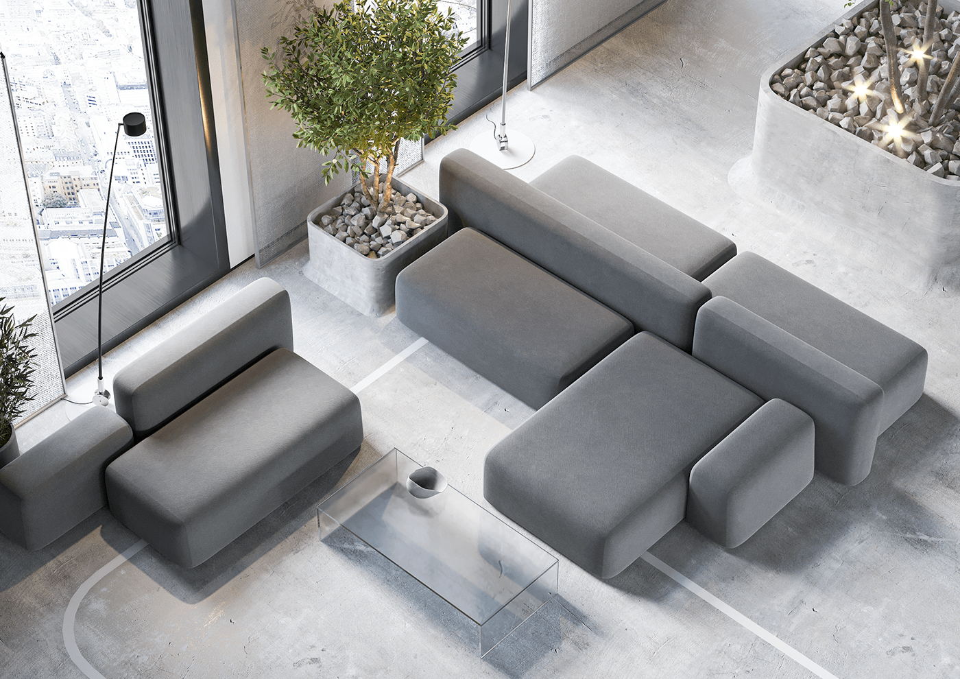 高级灰色系办公空间设计 超有氛围感！-19