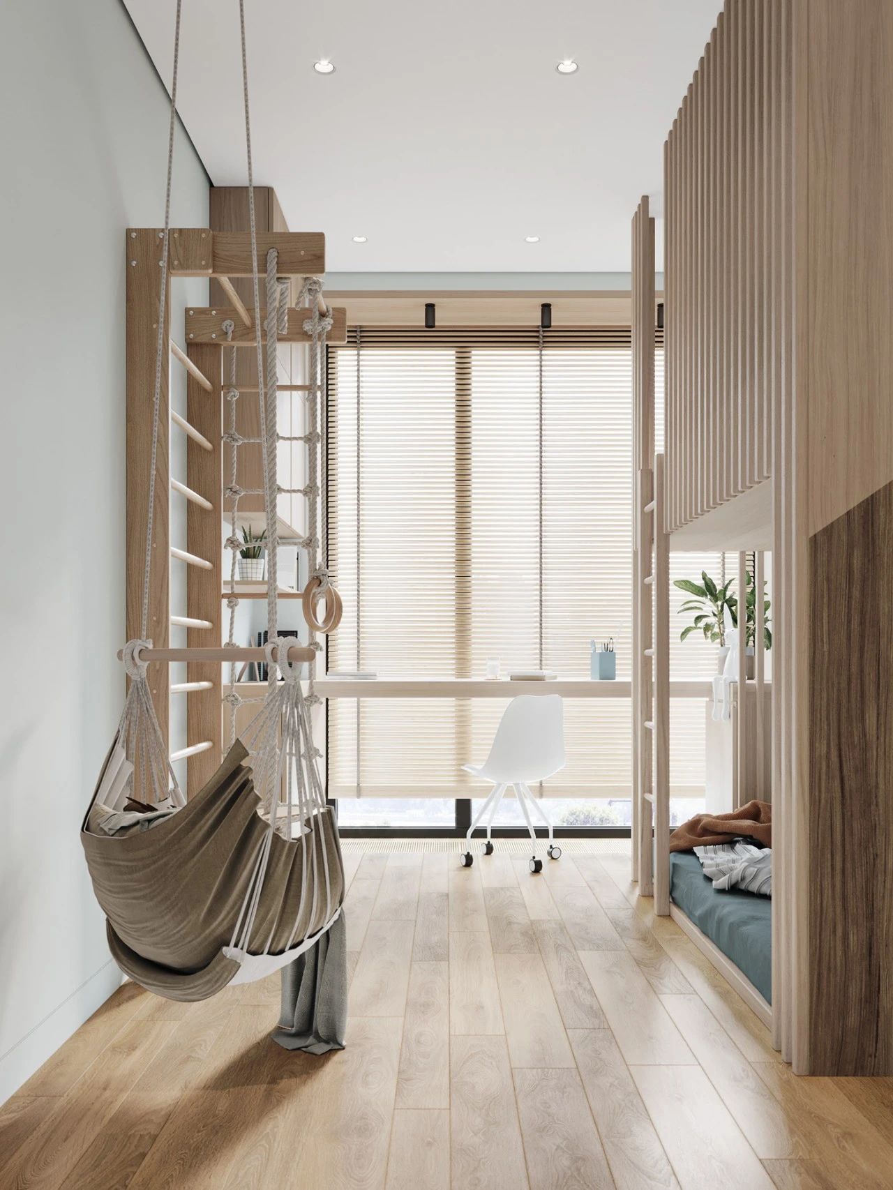 88㎡现代简约家居,原木与灰色打造温馨时尚空间-47