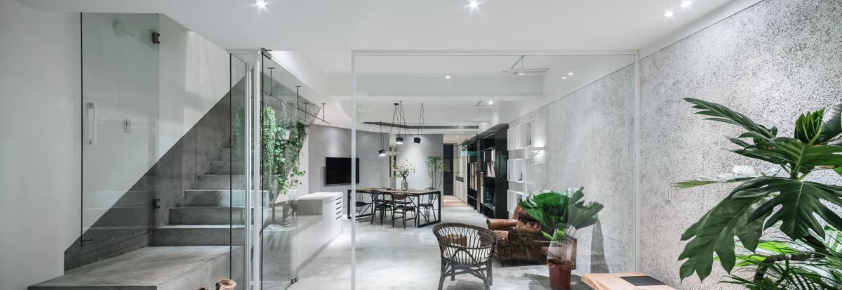 105㎡现代工业风住宅 | 水泥墙++ 木质办公区-4