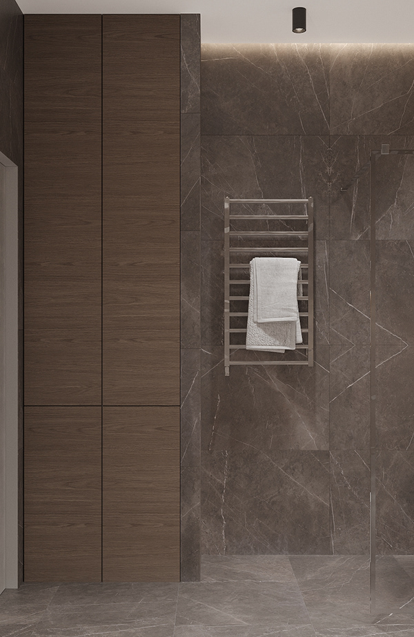 100㎡高级灰色系住宅设计-22