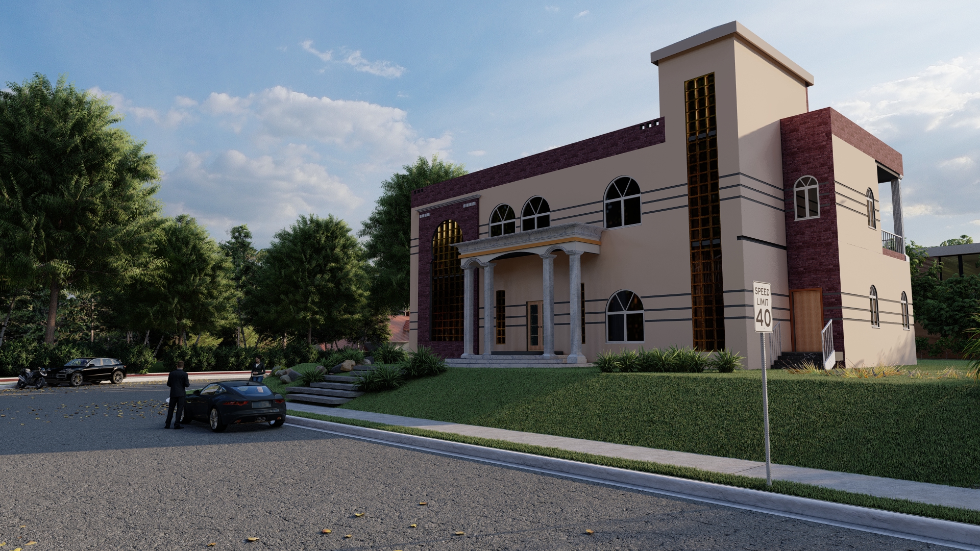 Revit Design Mosque Modern-3