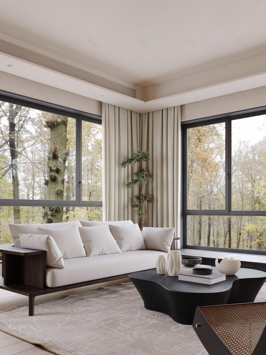 空间诗意的编织者·现代简奢大平层-5