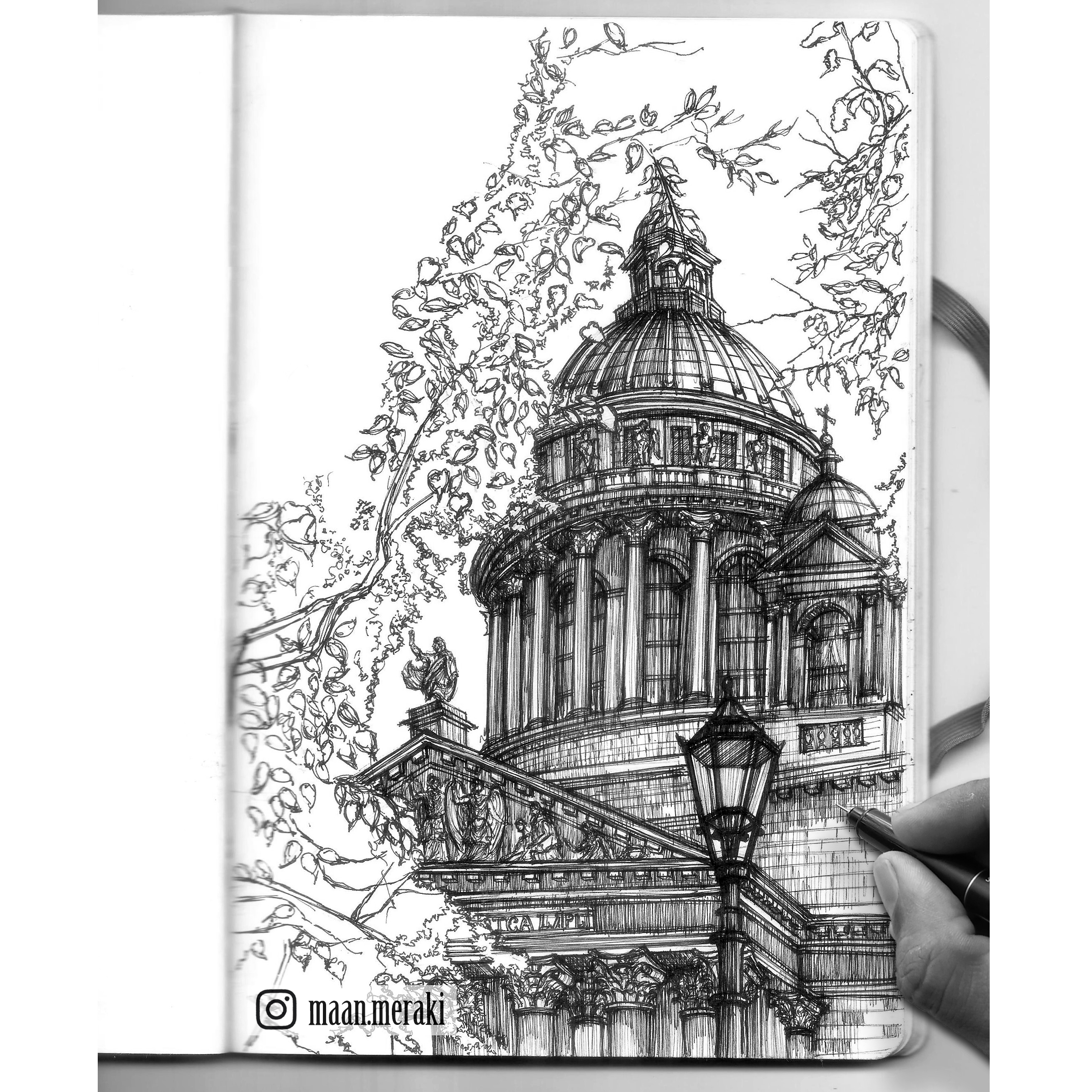 Pen and Ink Architecture Sketches-13