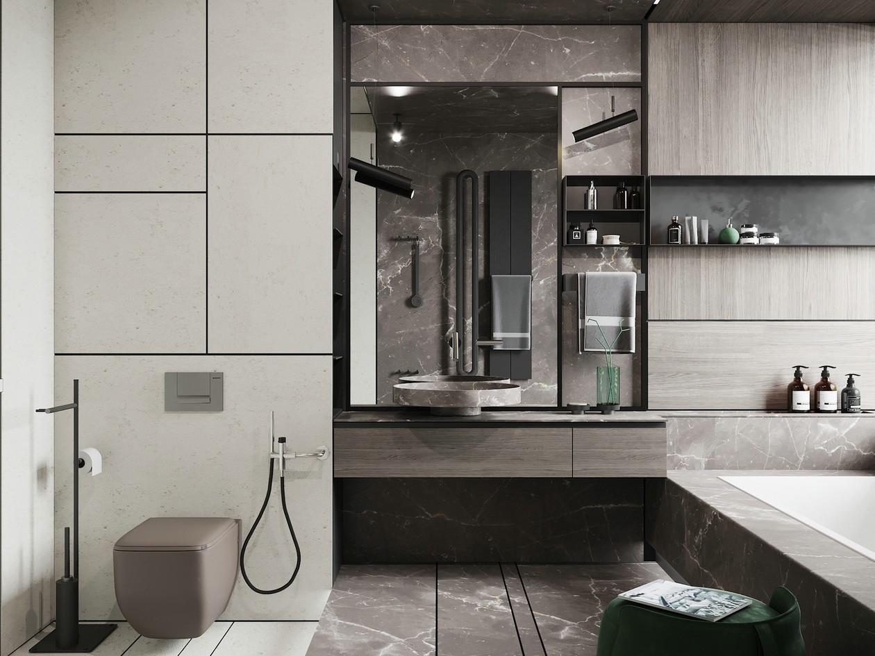 200平米的卧室和洗手间设计！-15