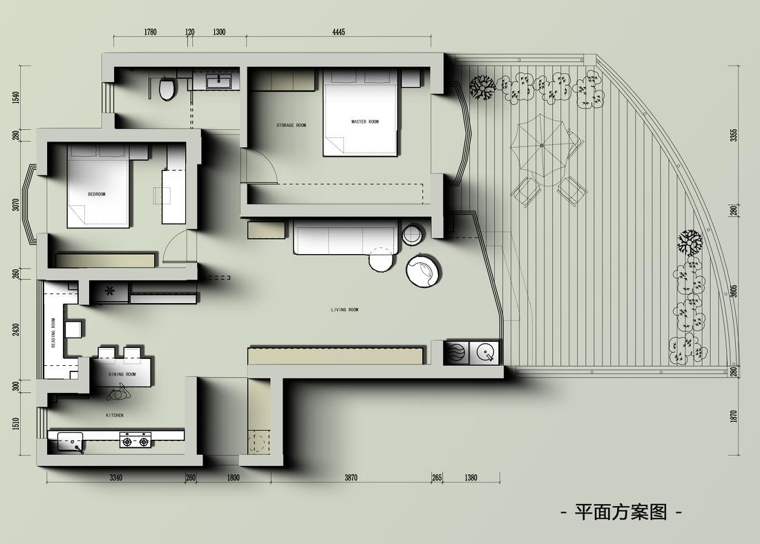 80㎡复古之家-56