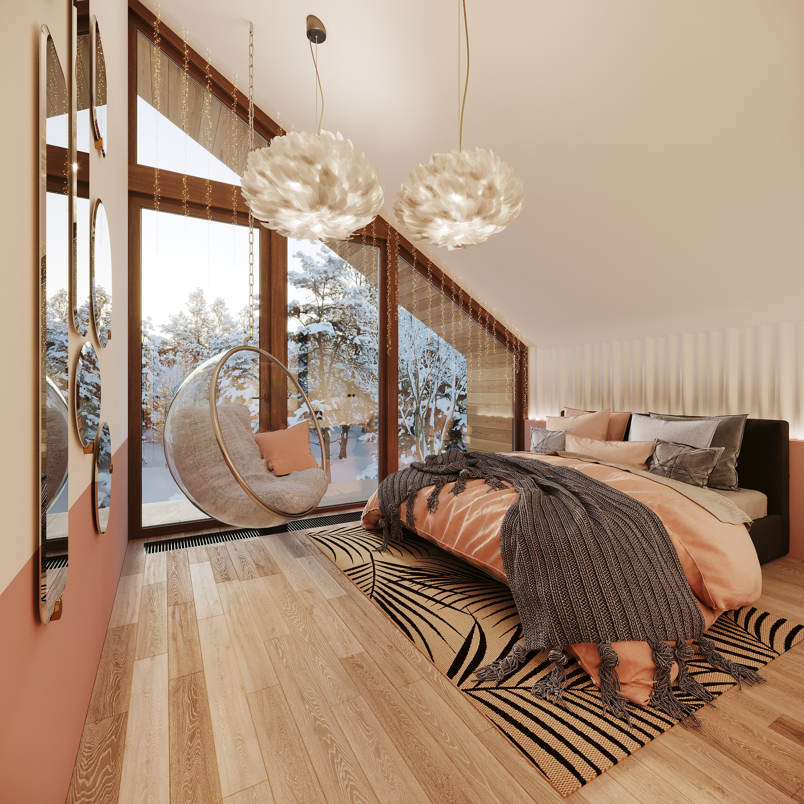 充满舒适和温暖的房子。                     -22