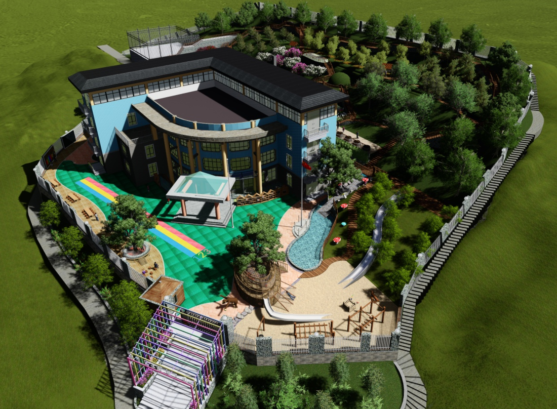 南川示范幼儿园花山分园户外改造-0