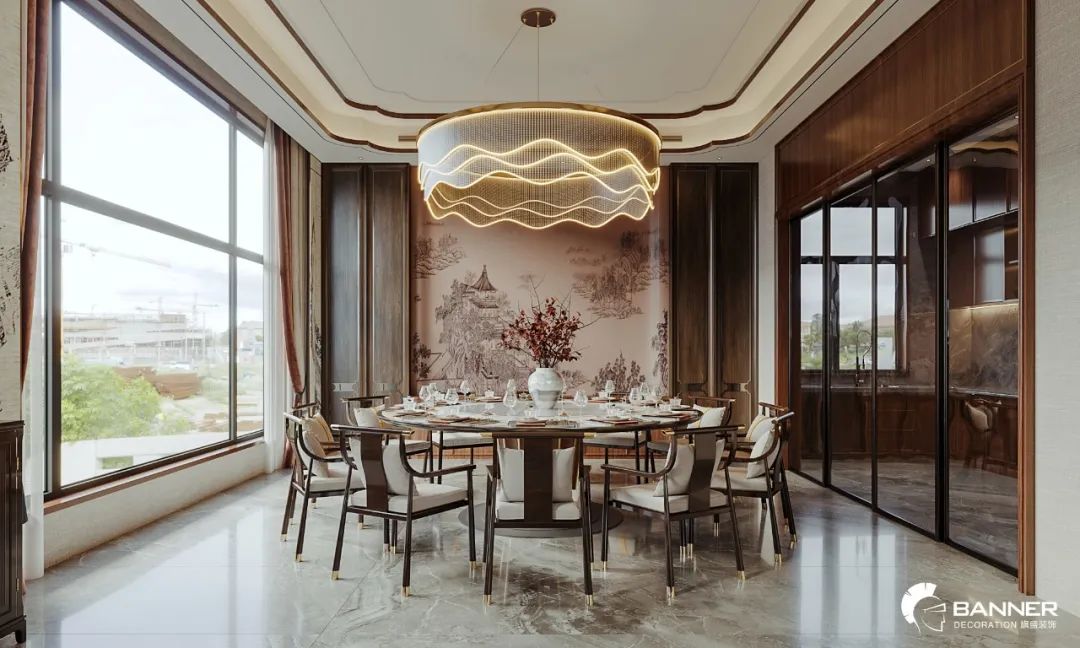 新中式别墅空间的诗意与优雅丨赵振庭-26