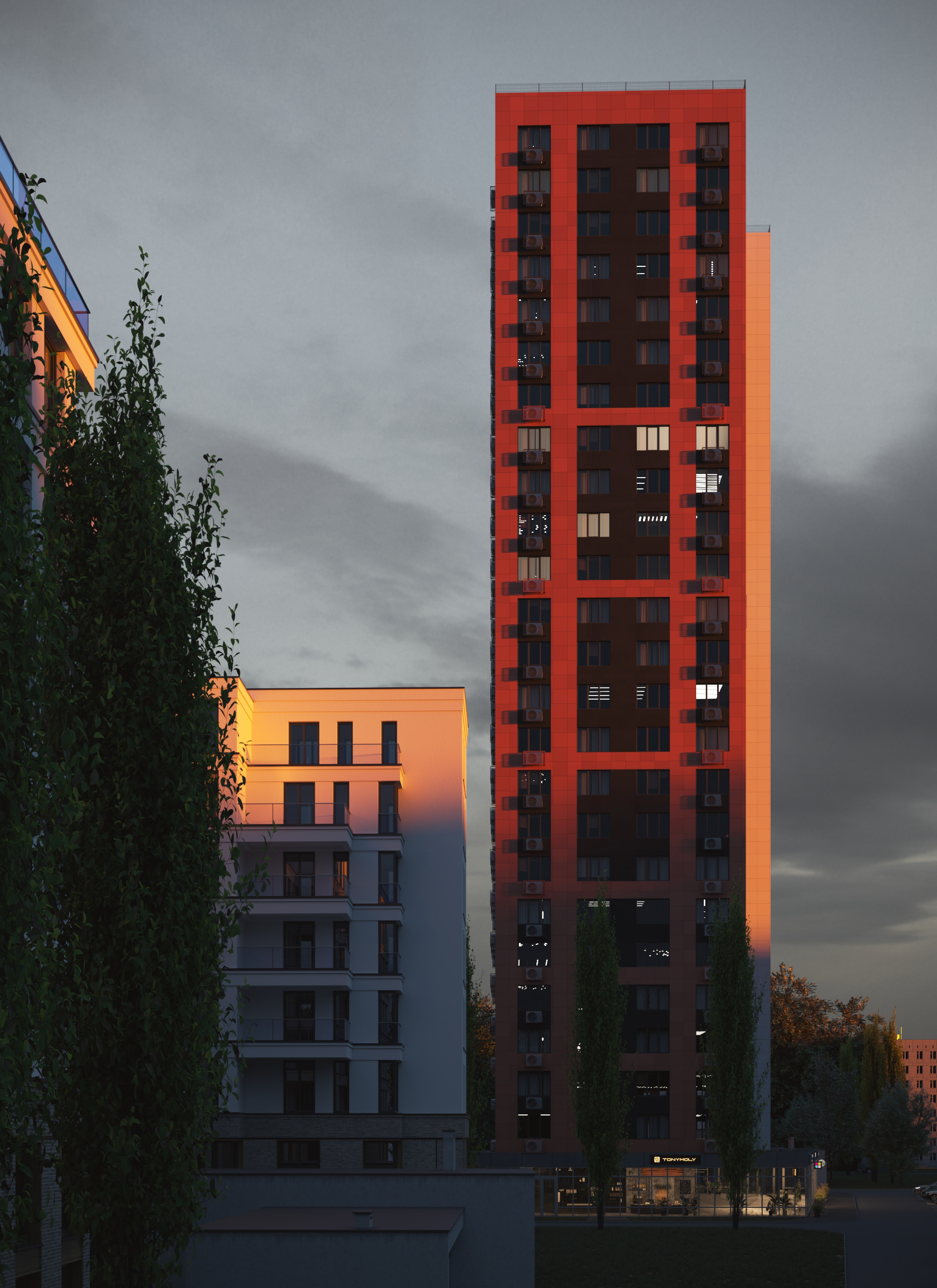 多层建筑外立面草图丨俄罗斯丨Alexey Aleev-4