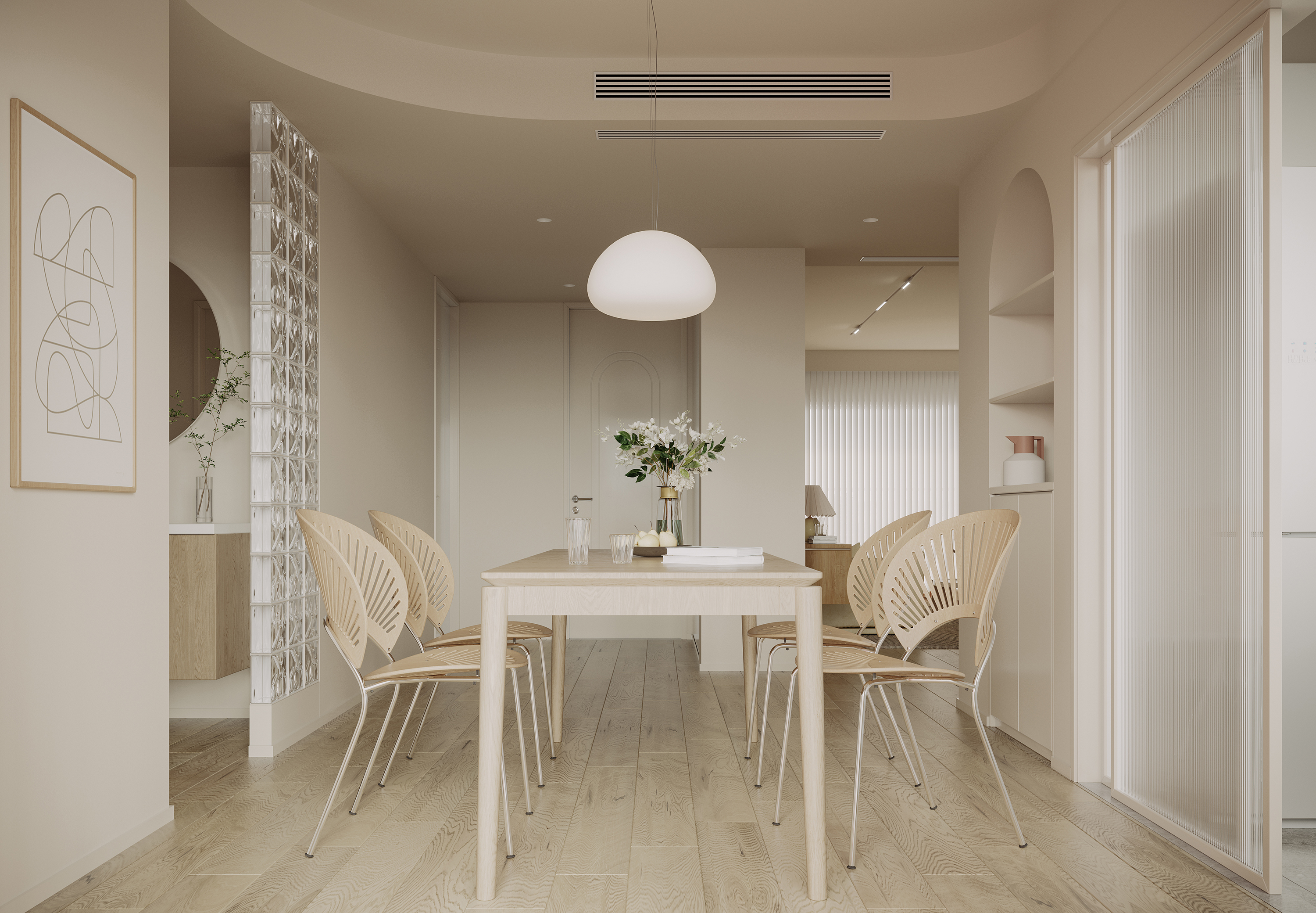 旧房改造·极简温暖奶油色的家丨中国杭州丨洛林设计-6