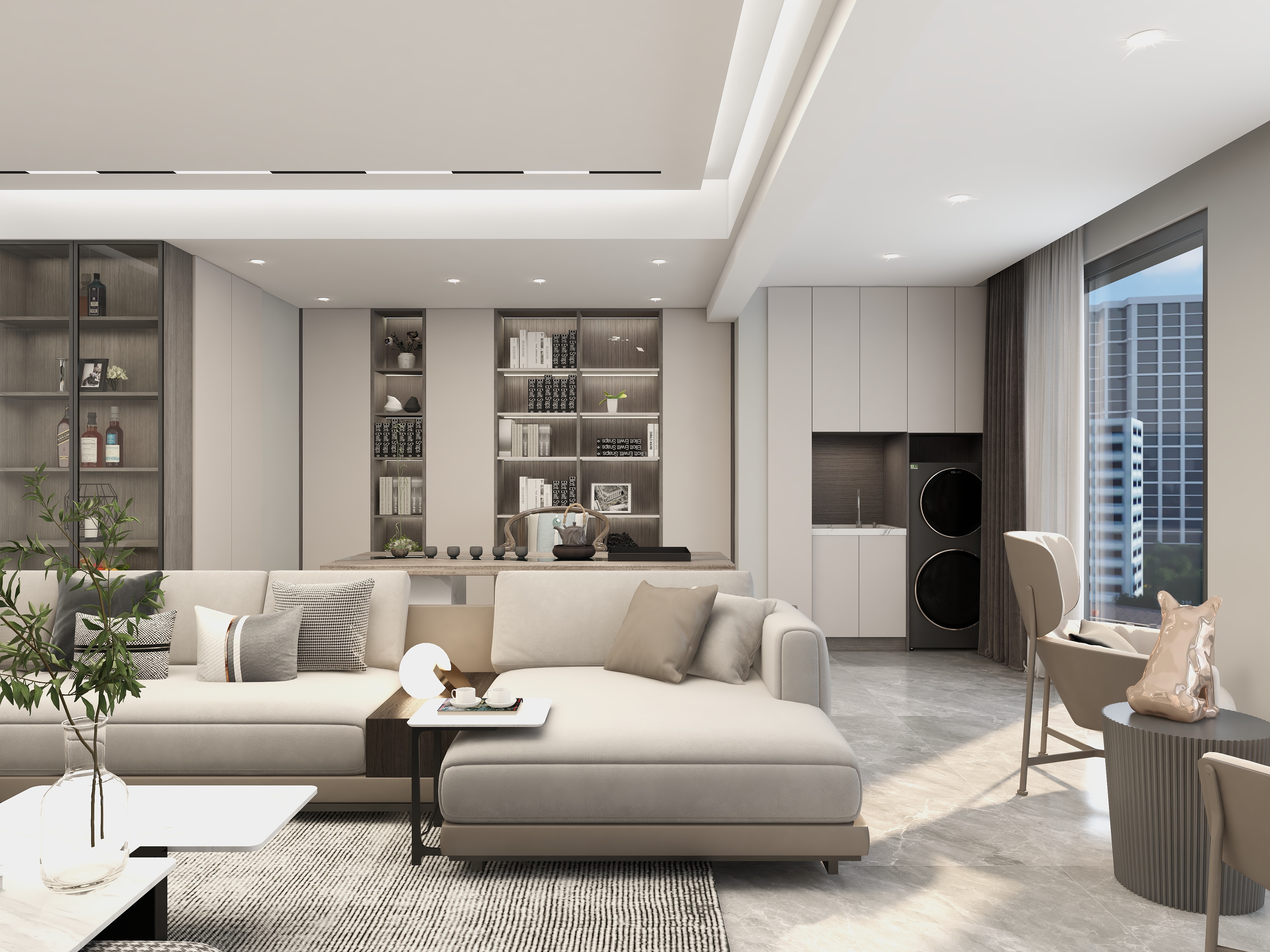 深圳如愿异地设计：合肥·国贸景城，黑白灰现代简约风-1