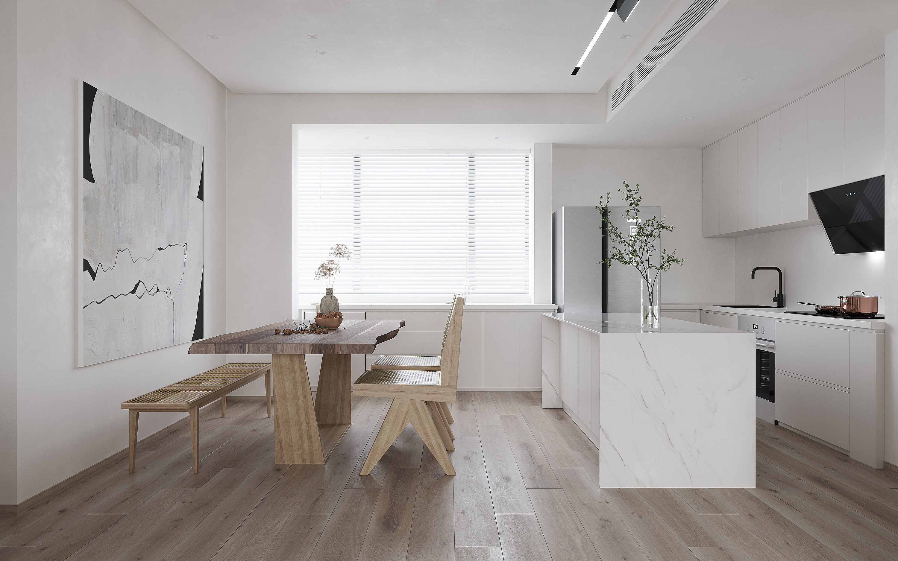 侘寂风格丨两套室内渲染-7