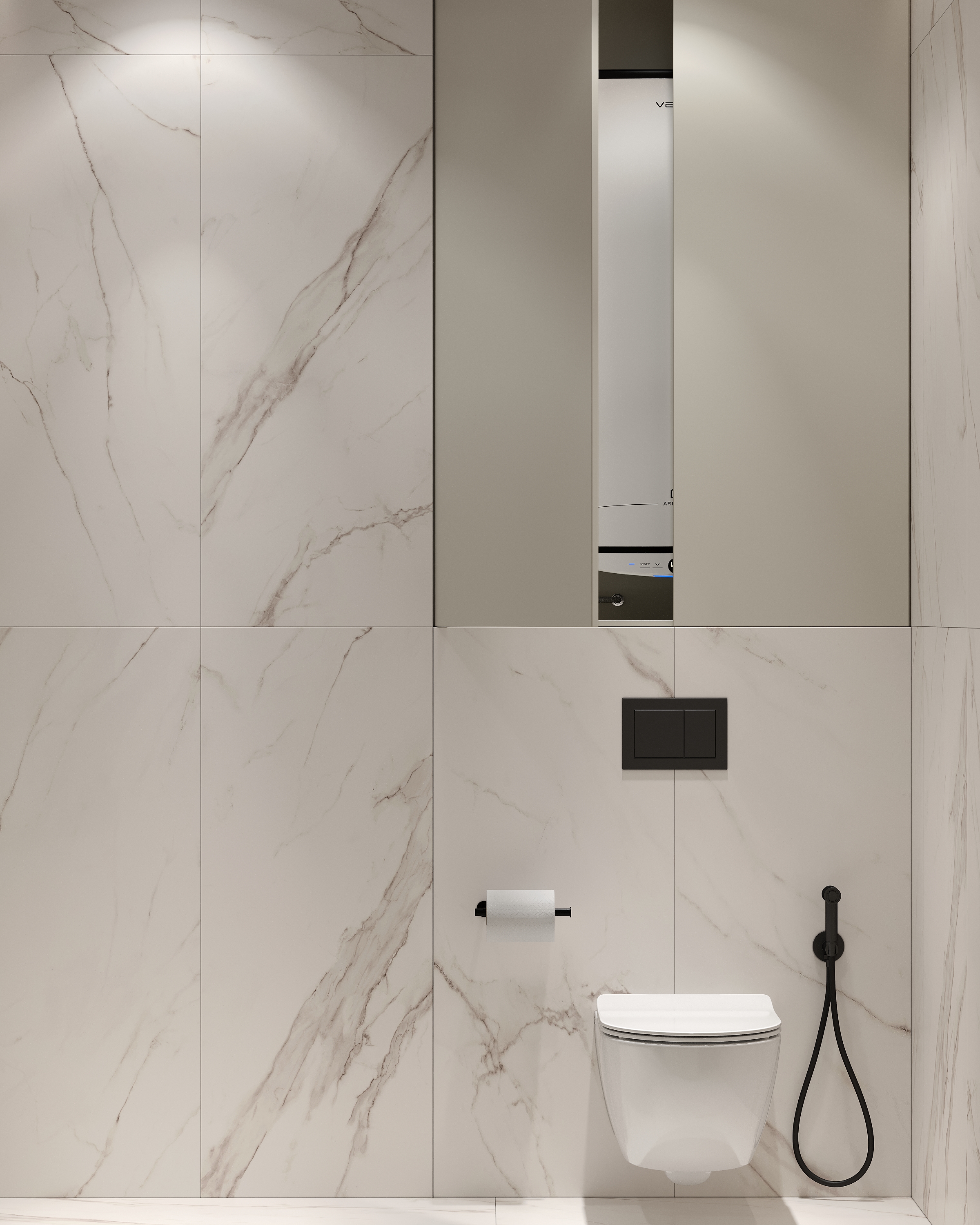 Modern apartment with a terracotta accent-22