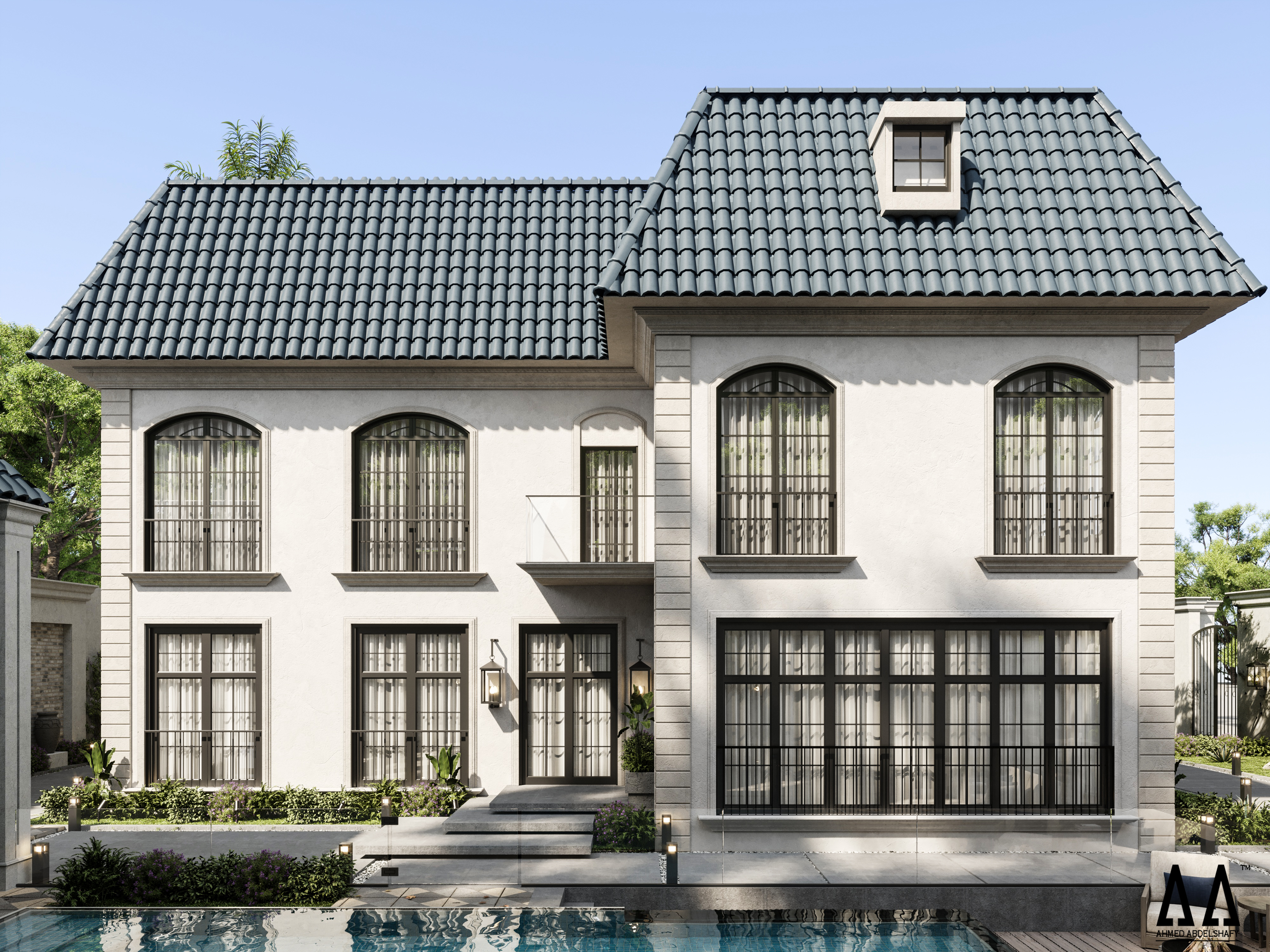 古典别墅景观设计-6