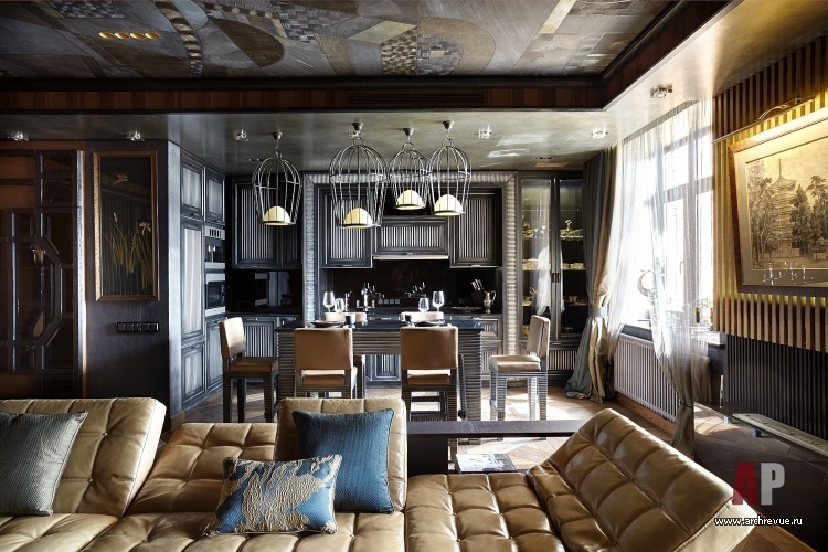 168平米深色民族风公寓室内设计丨Татьяна Смирнова,Джамшед Шодиев-14