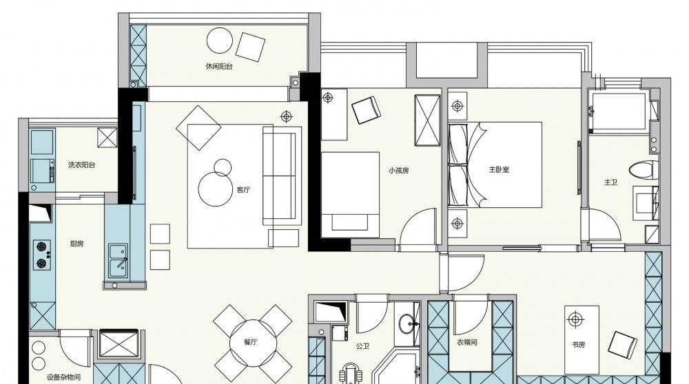 南昌阿鹤设计工作室打造互动式刚需房-2