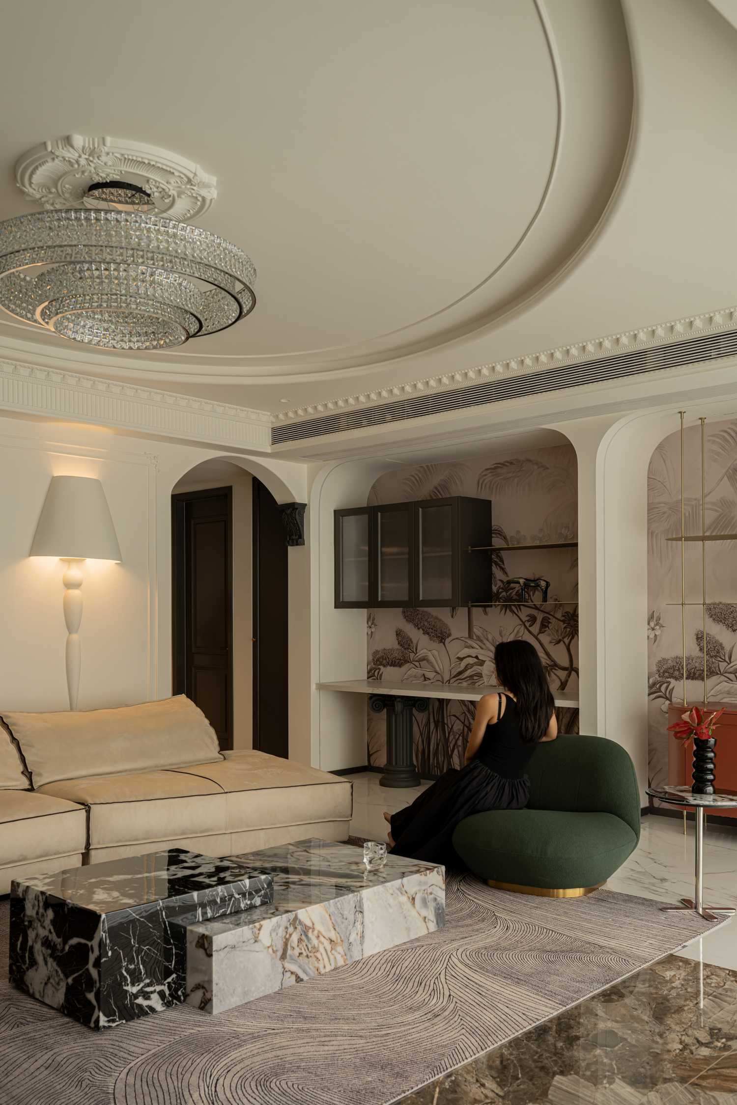 《栖羽》240㎡现代法式丨宏福樘设计-5