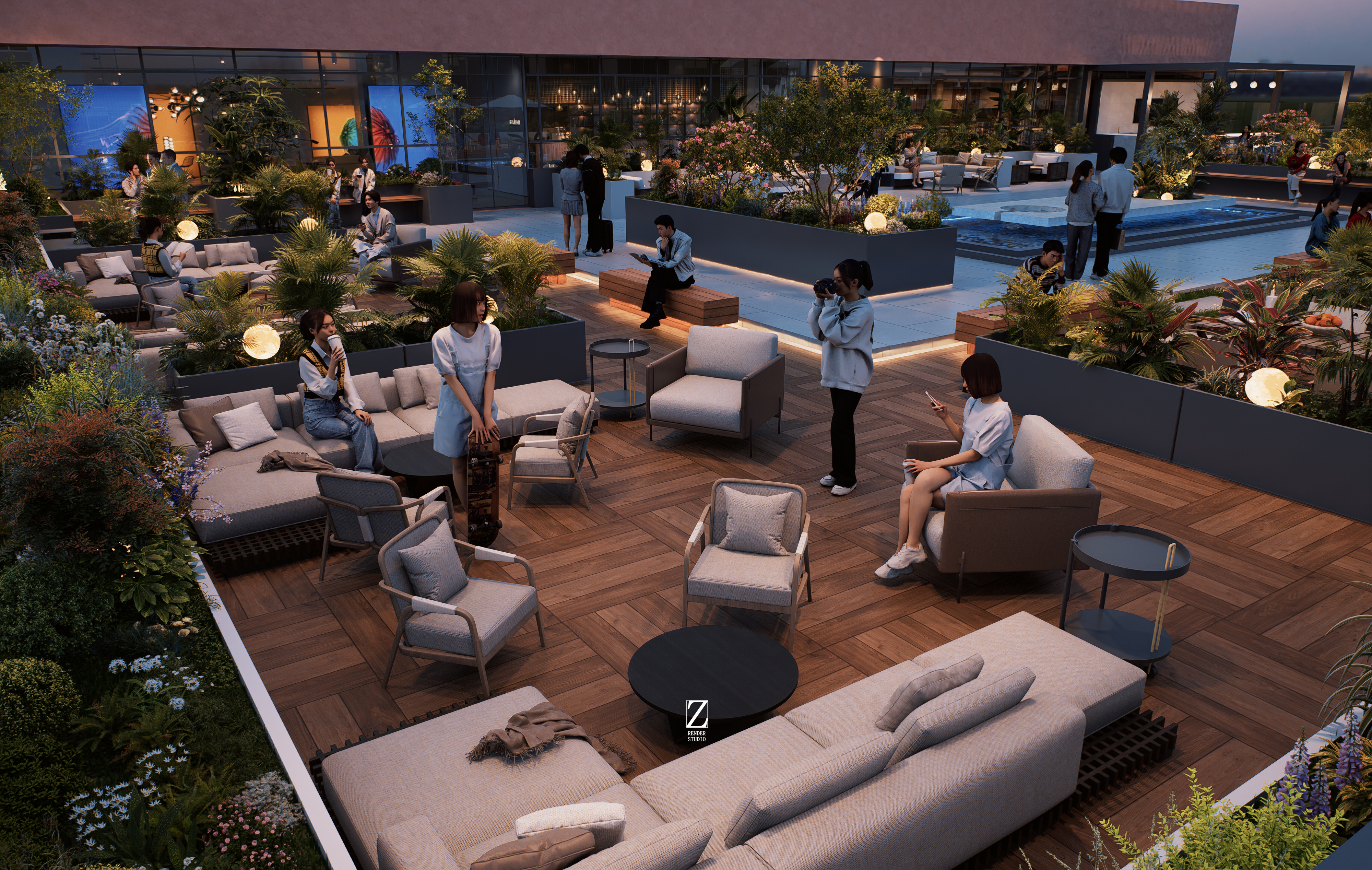 庭院方案草图＋d5渲染-4