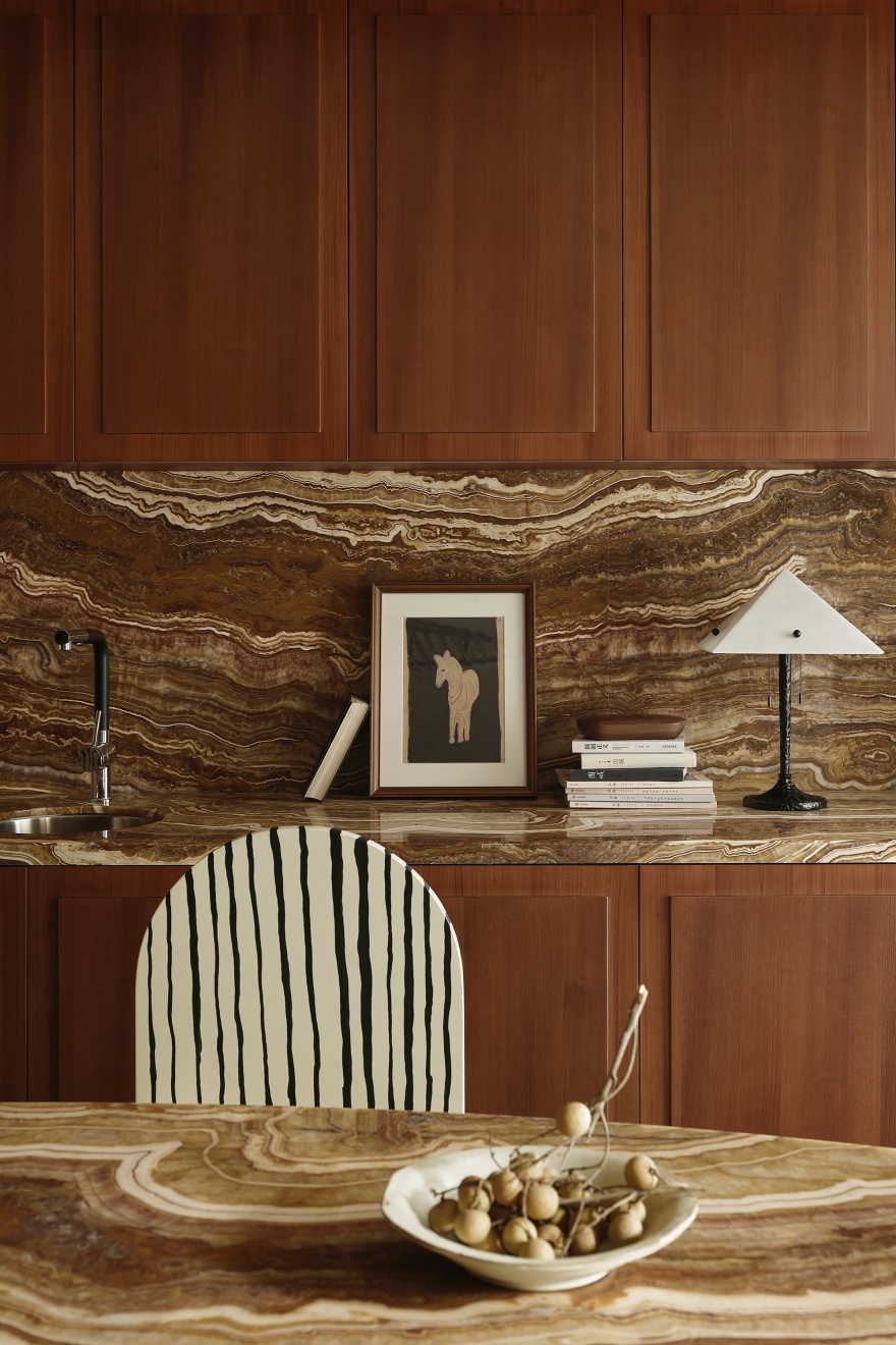 杭州翡翠城大平层“老钱风”设计丨中国杭州丨有斯设计-15