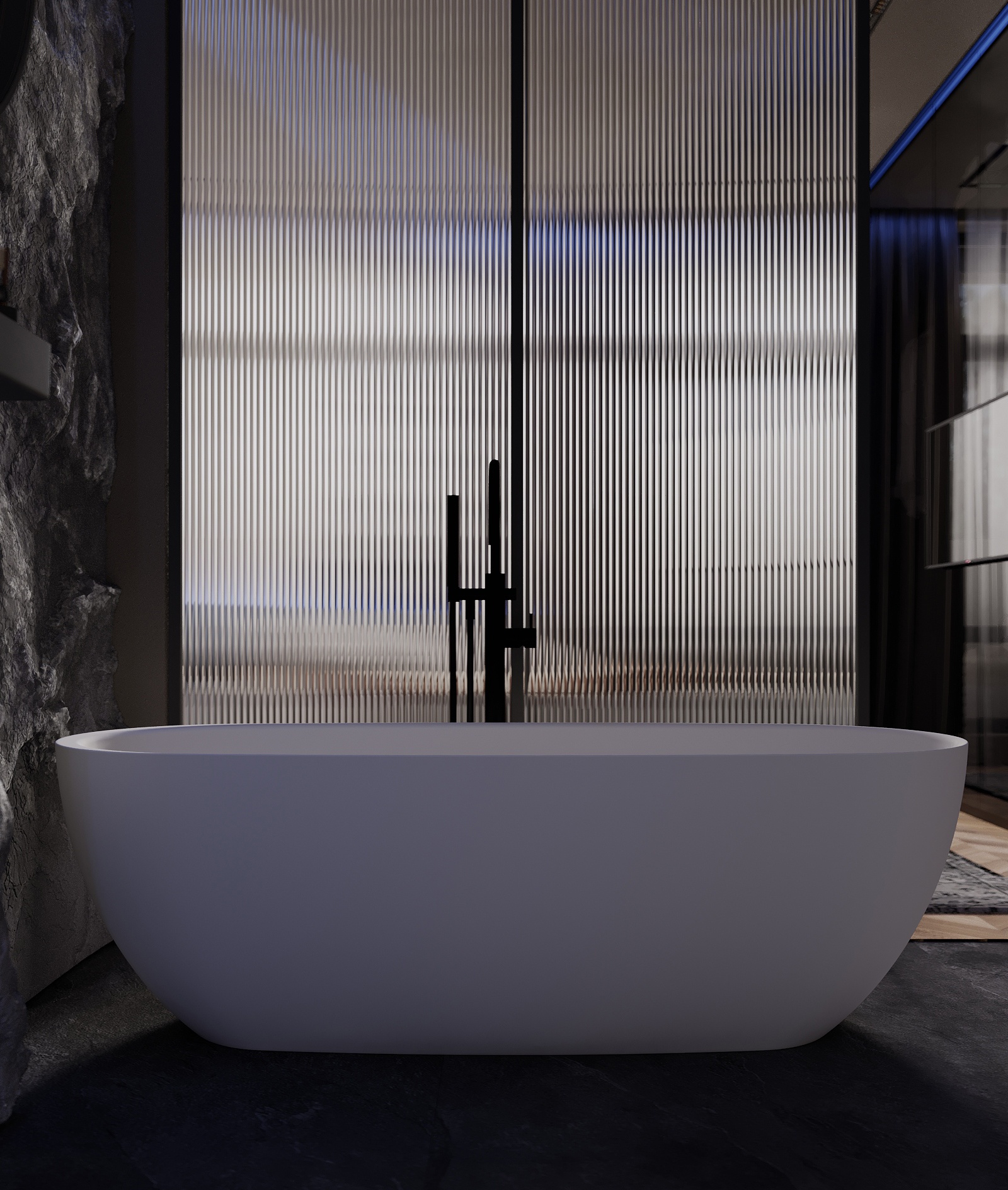 俄罗斯 74㎡深色系空间设计-9