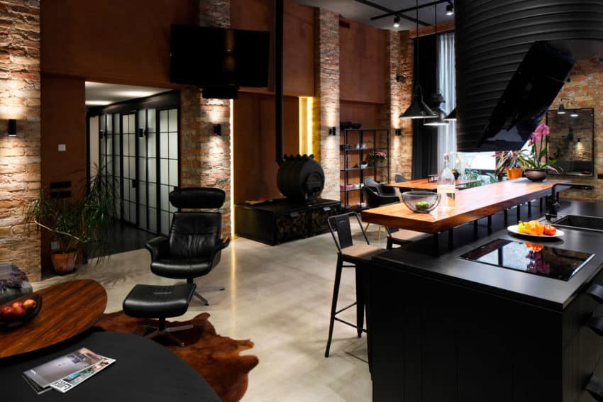 OPEN AD - Architecture and Design Creates an Industrial Chic Apartment in Riga, Latvia-6