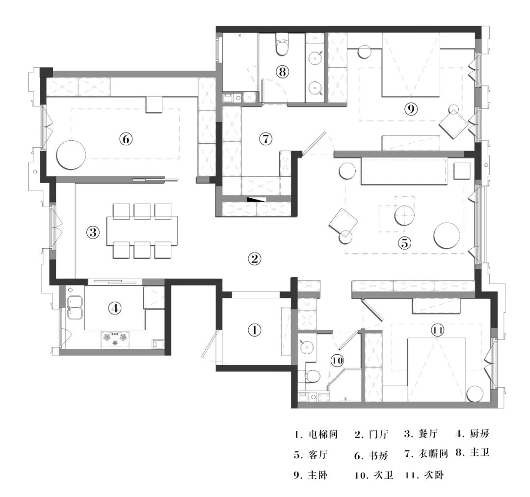 都市现代氧气居所·天津影宅设计丨中国天津丨DEEP WHITE 深白设计-6