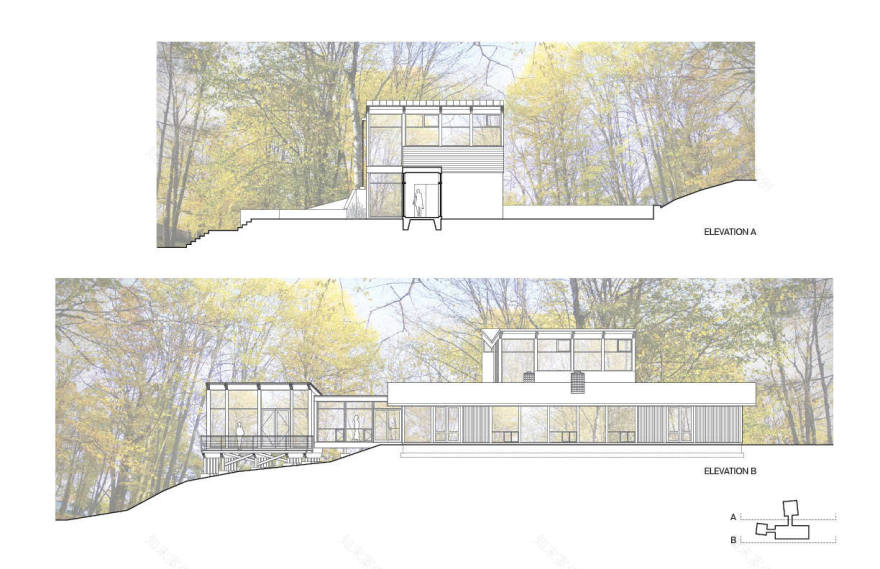 密林中的现代扩建之家-38