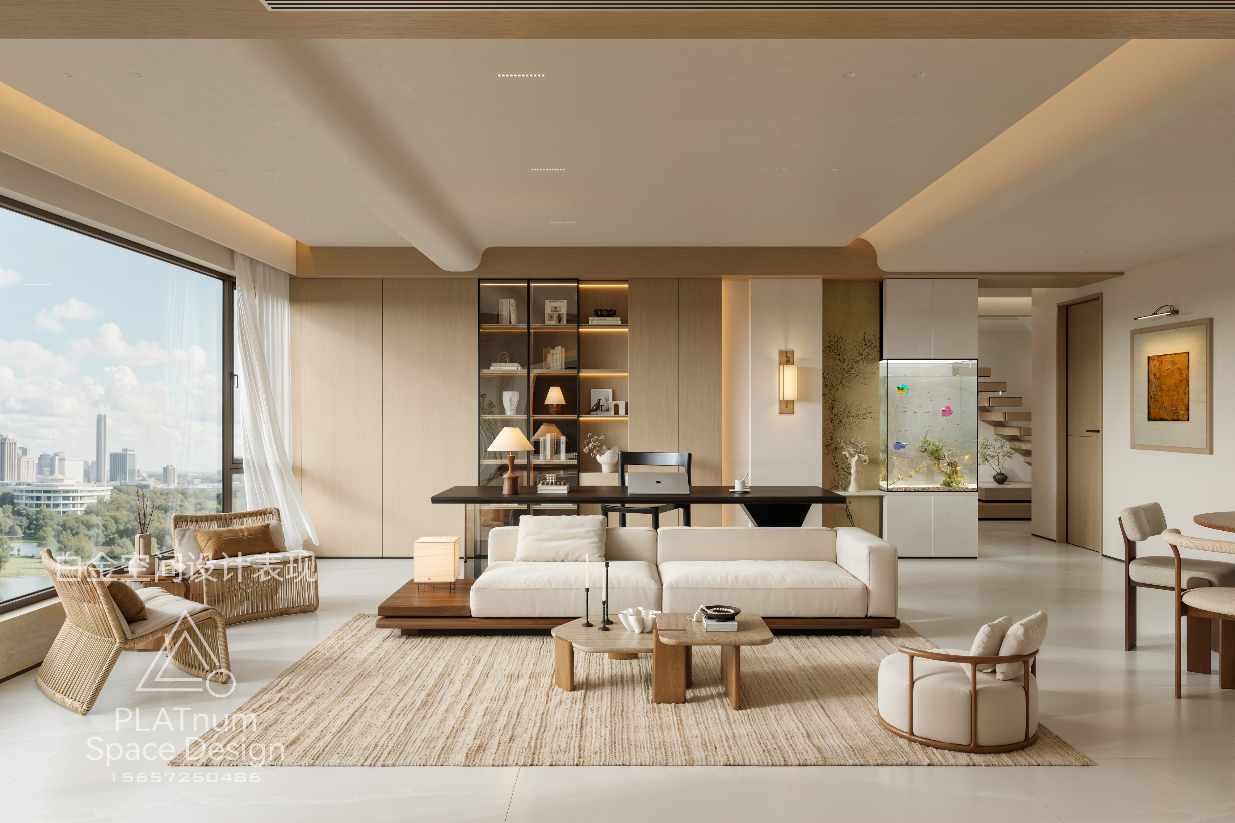 原木风设计 原木风客厅-2