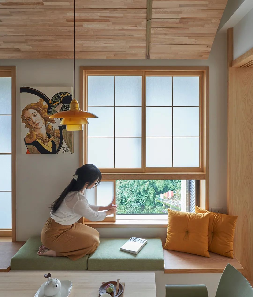 39㎡和风小宅，两室两厅弧形顶面，这设计太强了！-24