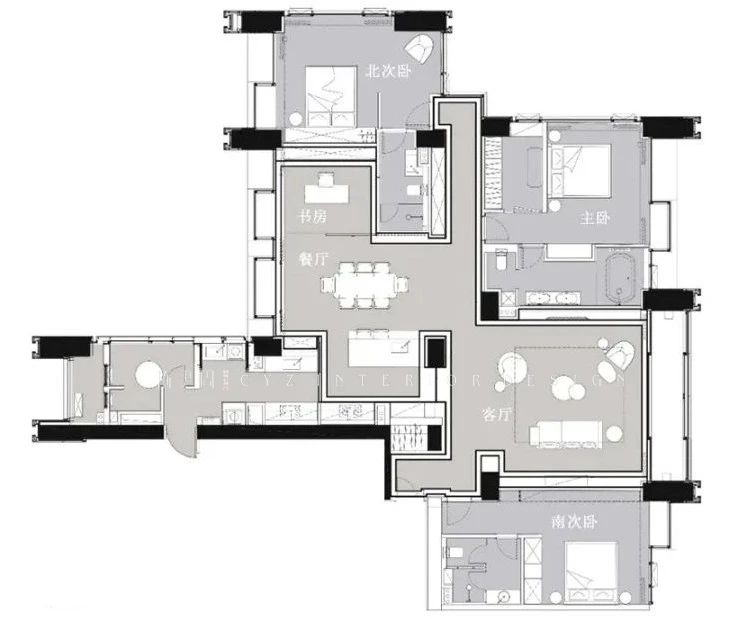 华侨城苏河湾丨中国静安丨上海陈尹周室内设计-5