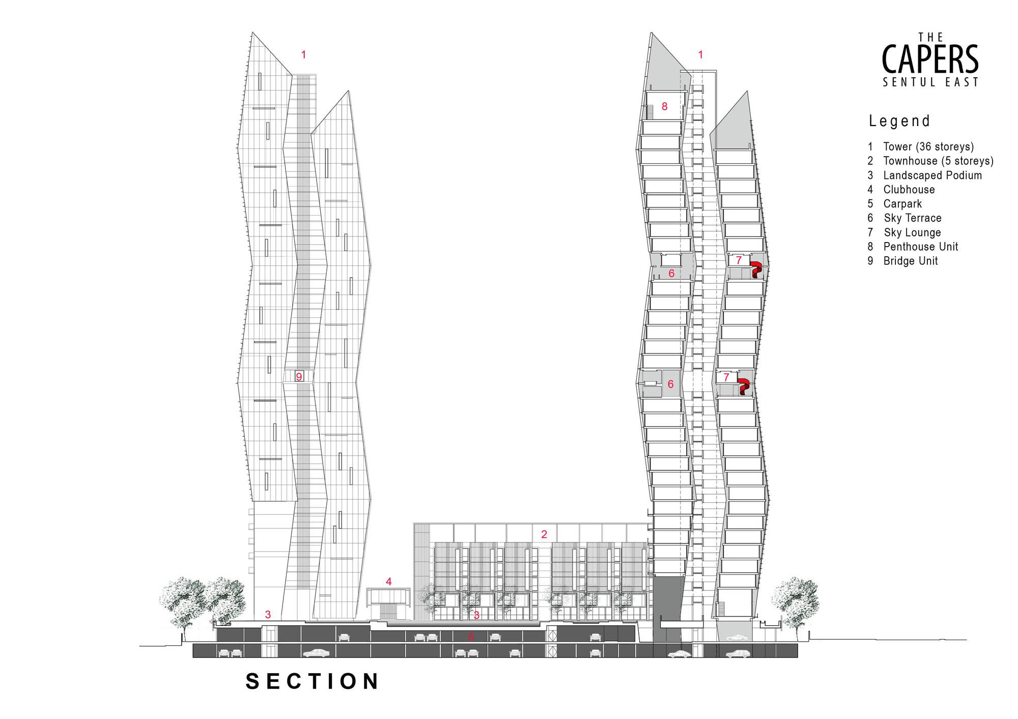 马来西亚The Capers综合住宅楼丨RT+Q Architects-38