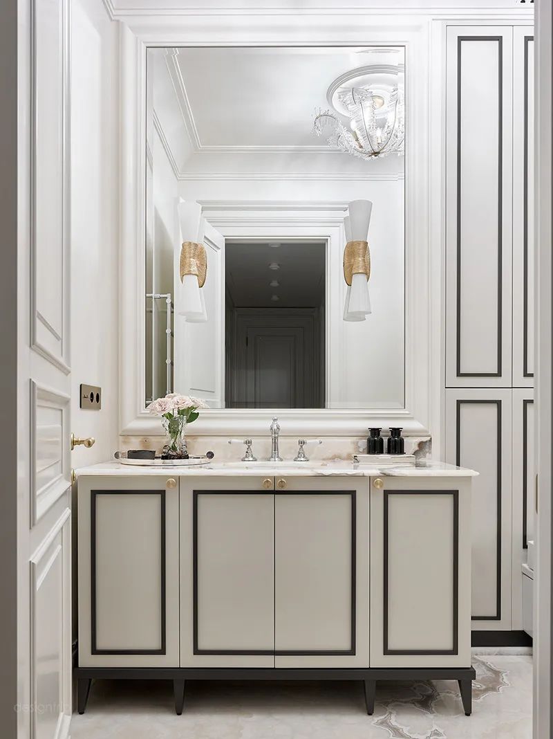 俄罗斯轻奢法式公寓设计丨俄罗斯莫斯科丨Katerina Lashmanova 设计工作室-49