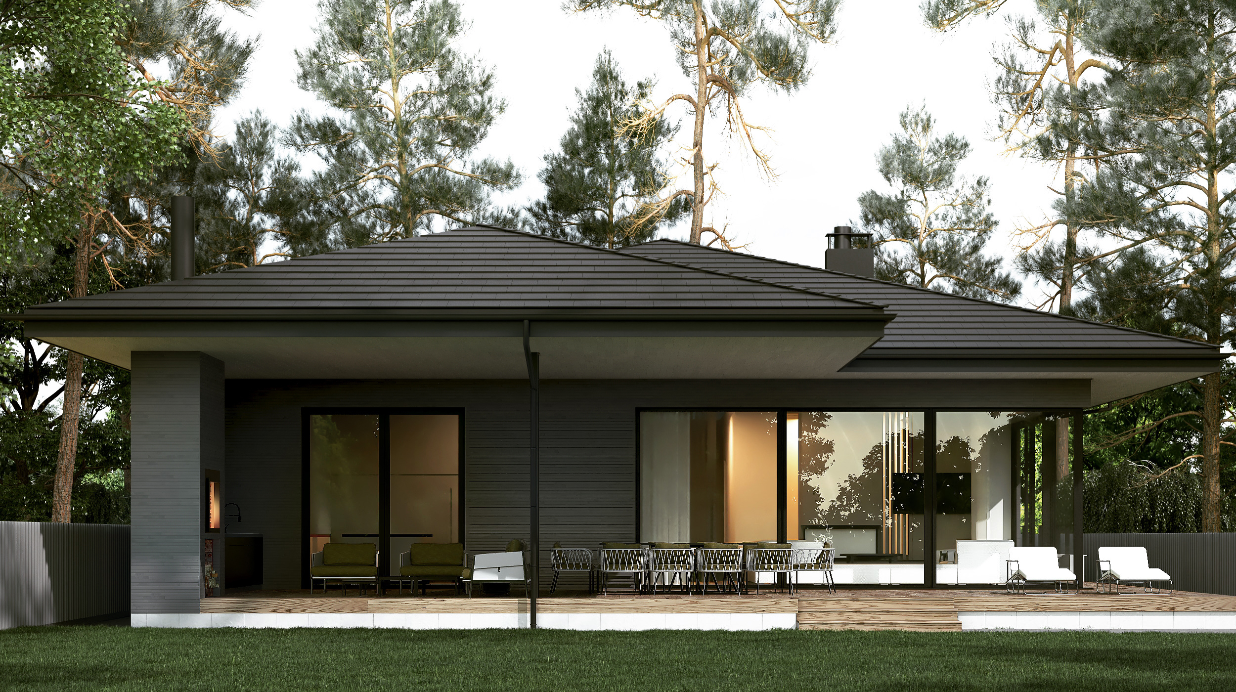 单层带地下室住宅-18