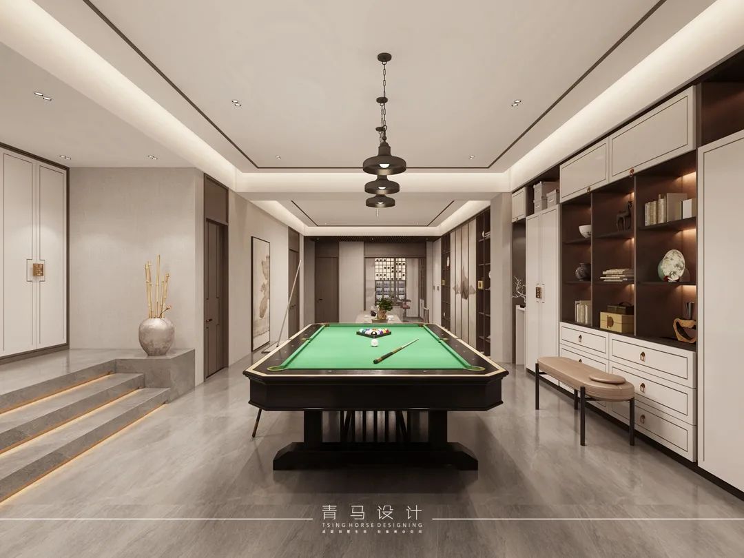 现代中式叠拼别墅设计丨青马别墅空间设计-72