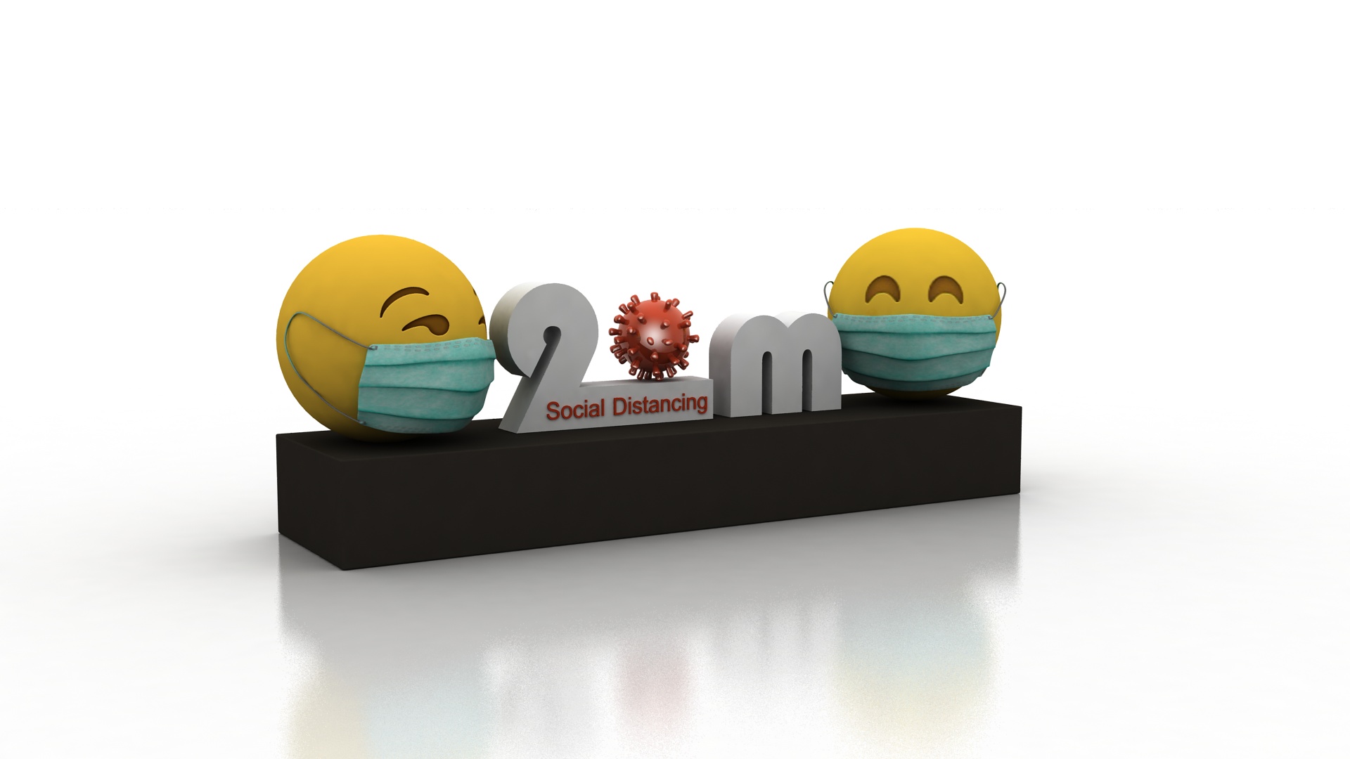 Corona Virus Protection Ads- 3D Emoji- Kiva Art/ KSA-3