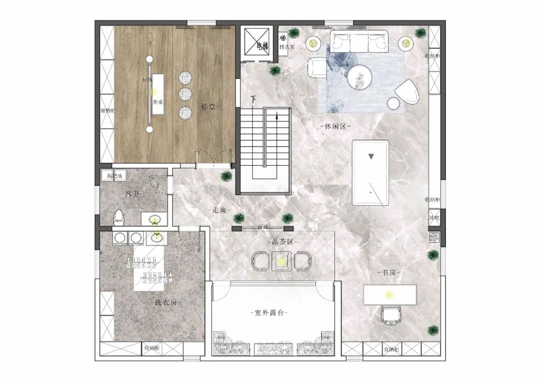 新中式别墅空间的诗意与优雅丨赵振庭-43