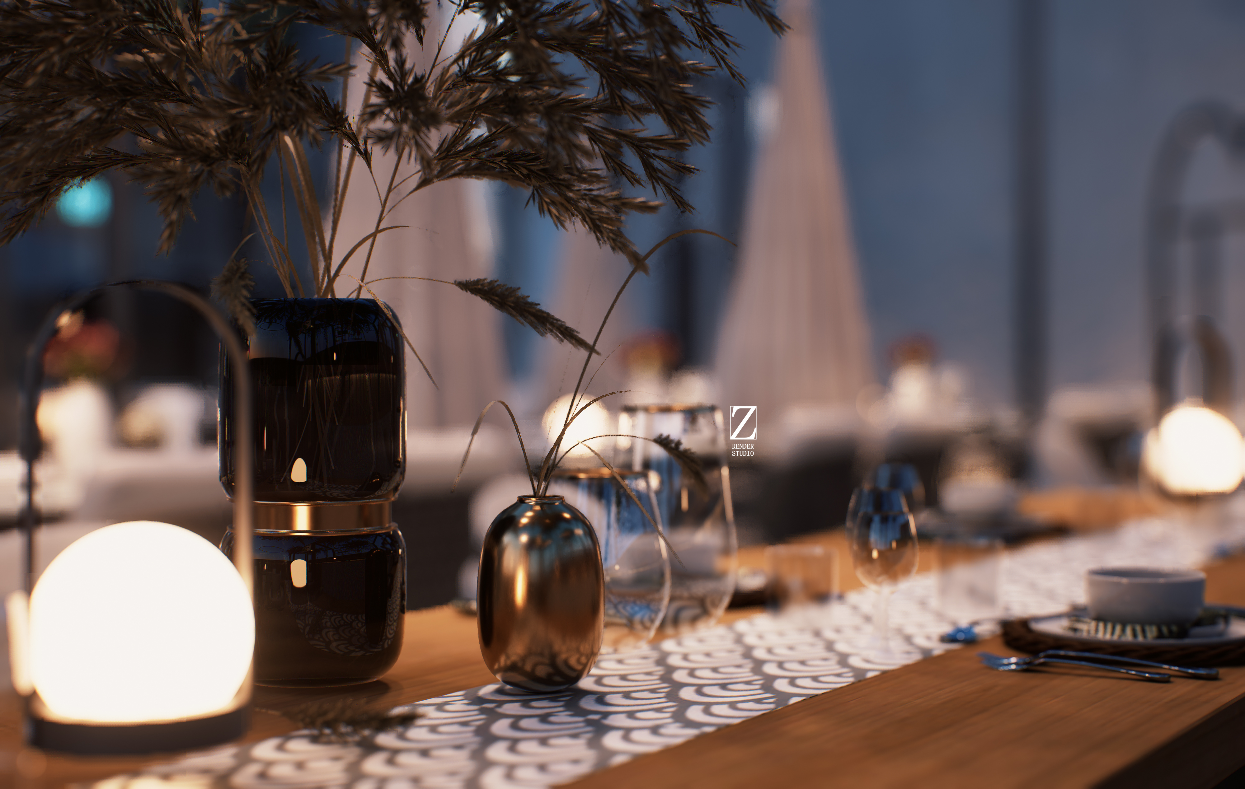 户外餐厅表现  草图＋d5渲染-1