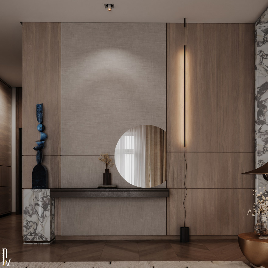 主卧室丨沙特阿拉伯丨Black N White-18