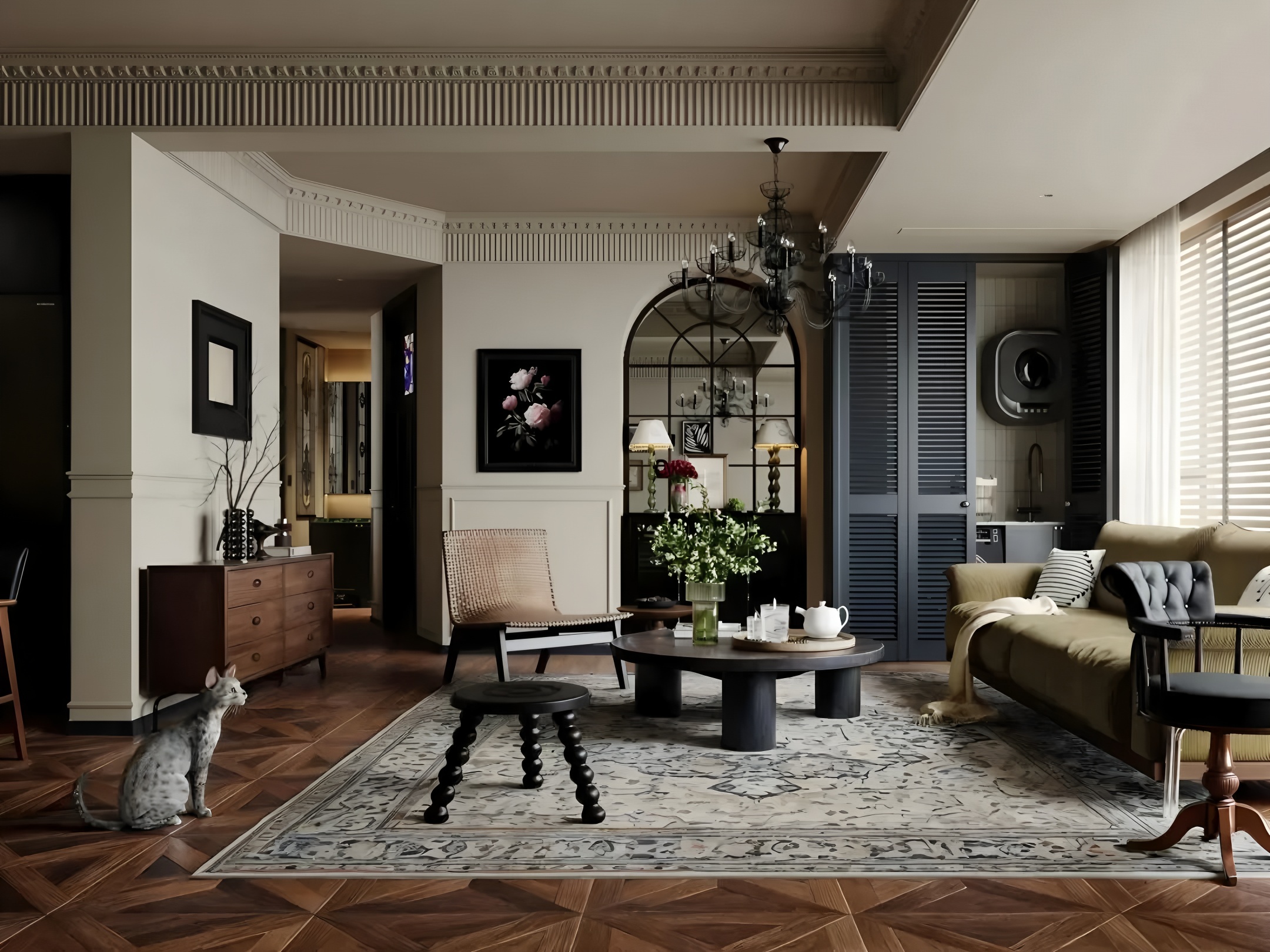 深圳两套法式复古风住宅设计丨中国深圳丨三生一宅-2