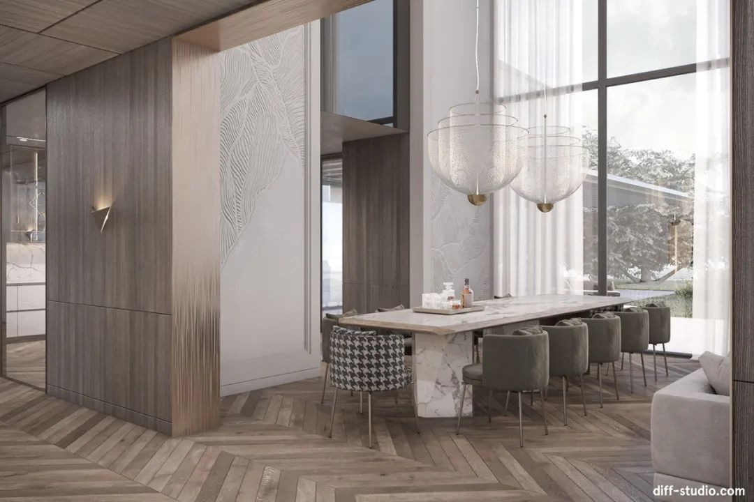 乌克兰基辅 1600㎡新古典奢华大宅丨Diff.Studio-11