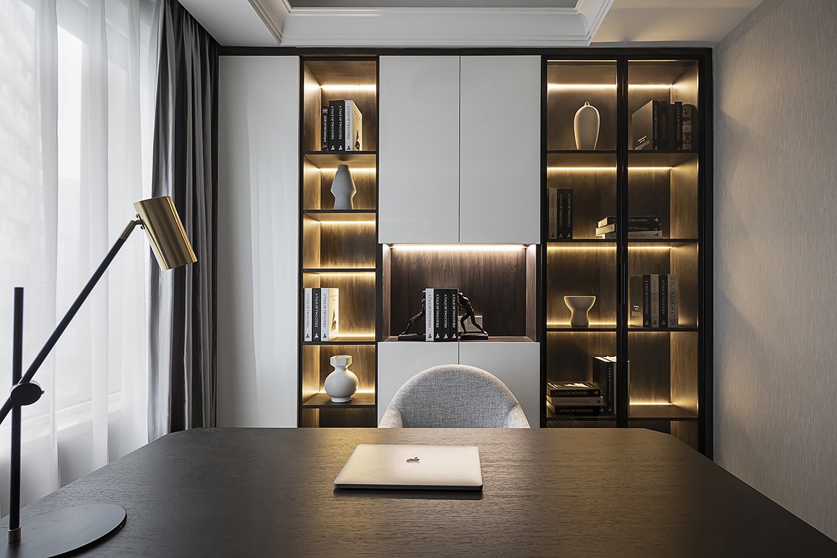 奥体精装修,颠覆空间感觉收纳隐形门呈现精致简约风-15