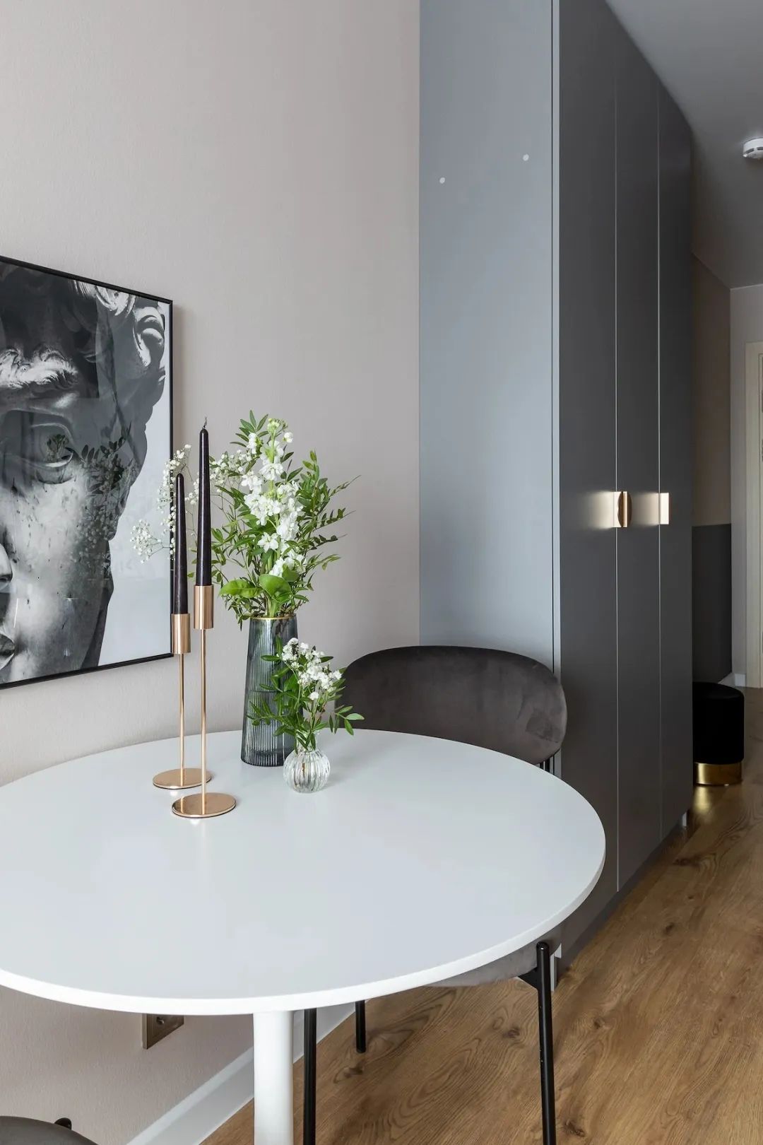 20㎡一字型公寓设计丨Ekaterina Shein-20