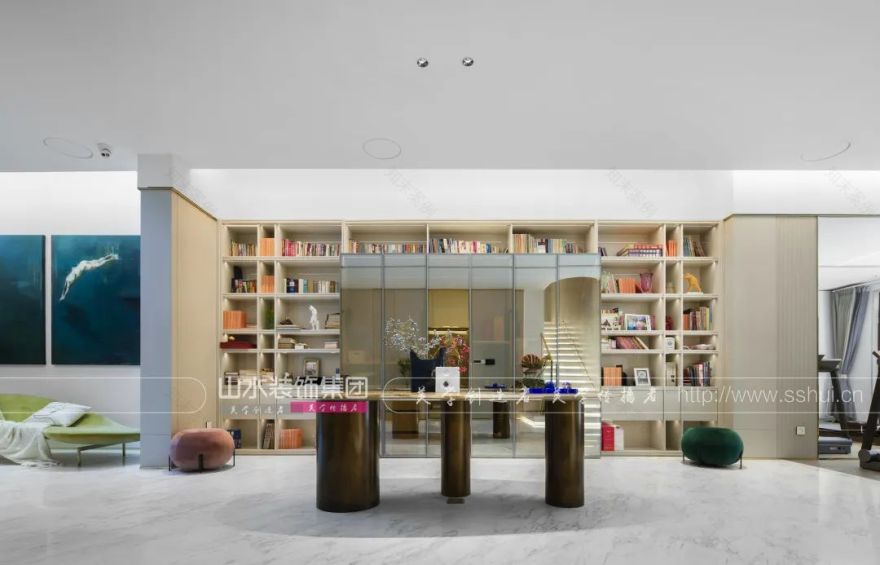 现代轻奢别墅设计丨山水装饰集团-41