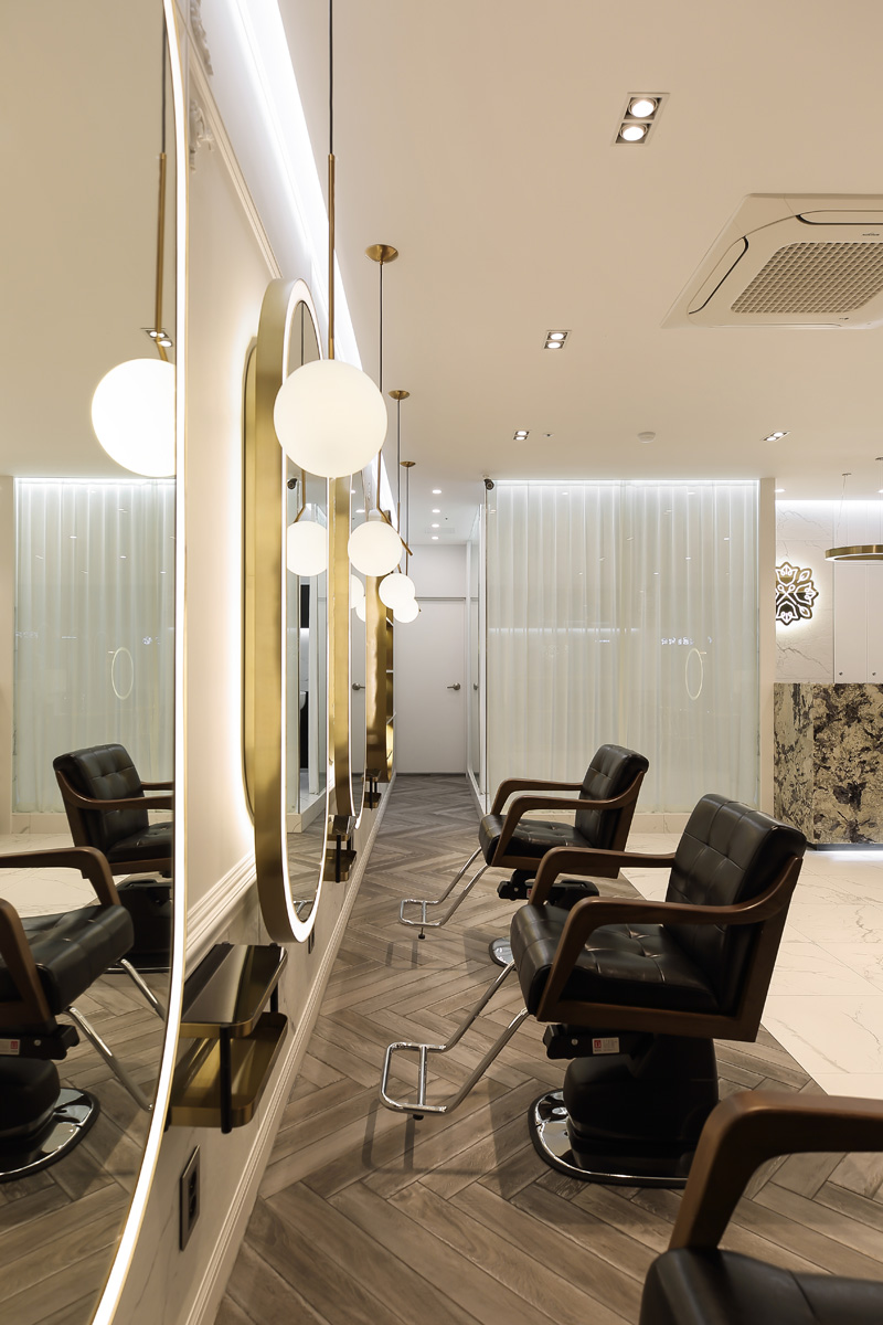 现代简约 36 平美容室设计 打造金色与白色的精致空间-7