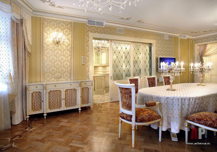 金色古典风格公寓室内设计丨Бейлина Екатерина,Андросенко Янина-14