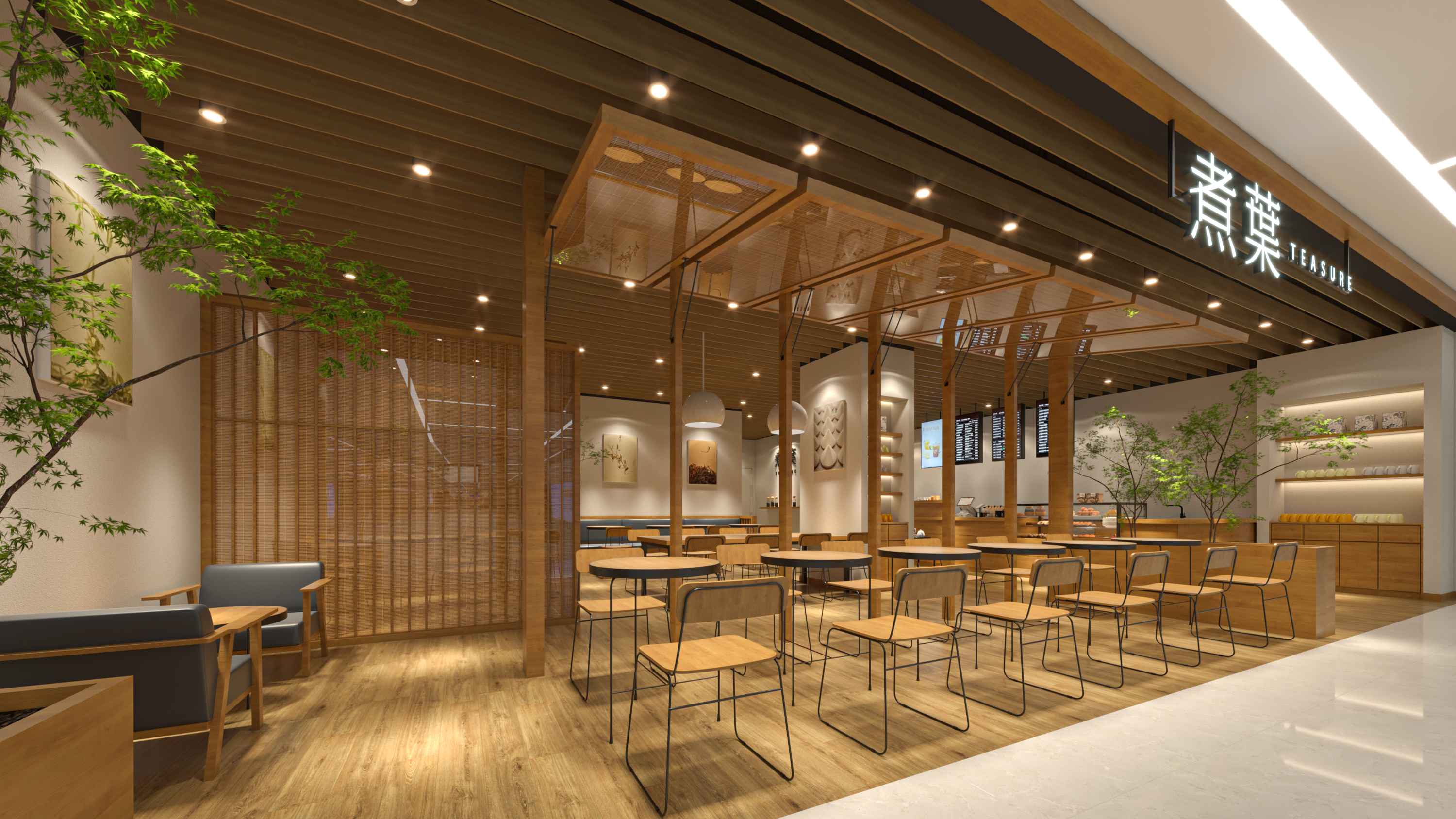 煮叶茶饮空间设计（包含北京五道口店,大吉巷店,APM店等）丨中国北京-13