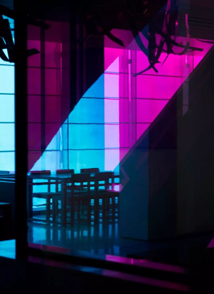 成都道田料理仁和春天店 | 炫彩玻璃诠释霓虹日料新风格-33